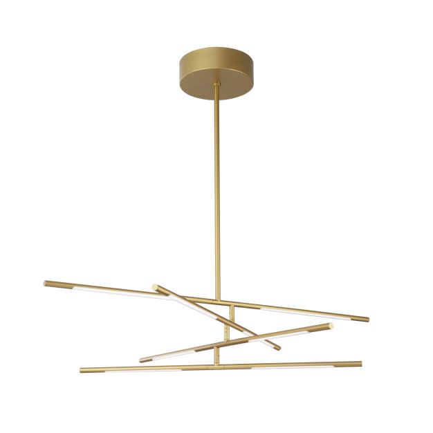 Nova Luce Raccio - hanglamp - 84 x 80 x 81 cm - 40W dimbare LED incl. - goud messing