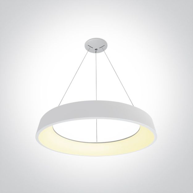 ONE Light LED Pendant Rings - hanglamp - Ø 60 x 10,8 cm - 42W LED incl. - instelbare lichtkleur - wit