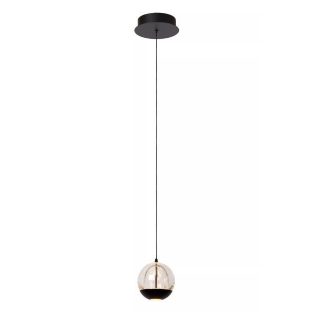 Lucide Sentubal - hanglamp - Ø 14 x 150 cm - 6,3W LED incl. - zwart