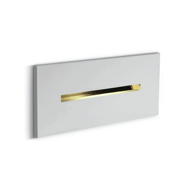 ONE Light Wall Recessed & Inground - inbouw wandverlichting - 9,2 x 2,5 x 3,7 cm - 2W dimbare LED incl. - wit