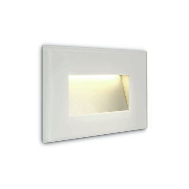 ONE Light Glass Face - inbouw wandverlichting - 12 x 3,6 x 8 cm - 4W LED incl. - IP65 - wit