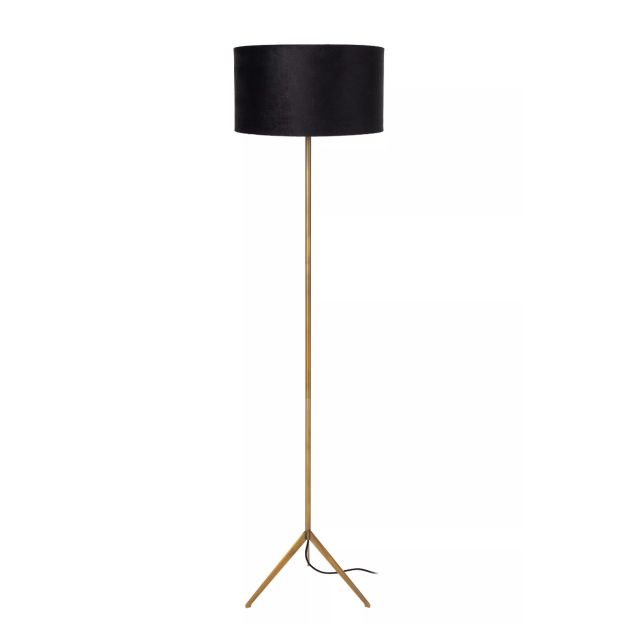 Lucide Tondo - vloerlamp - Ø 38 x 147 cm - zwart met goud