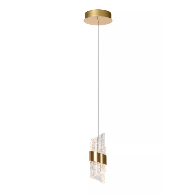 Lucide Kligande - hanglamp - Ø 13 x 150 cm - 9W LED incl. - goud