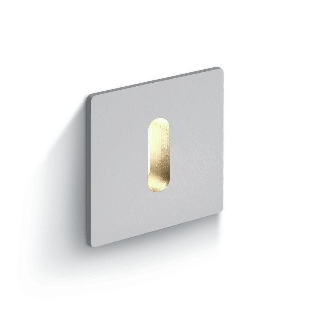 ONE Light Indoor Decorative Wall Recessed - inbouw wandverlichting - 2,5 x 3,8 x 2,5 cm - 1W dimbare LED incl. - aluminium