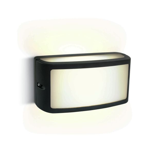 ONE Light Outdoor Wall Up & Down Lights - buiten wandverlichting - 22 x 6,5 x 10,8 cm - 10W LED incl. - IP54 - antraciet