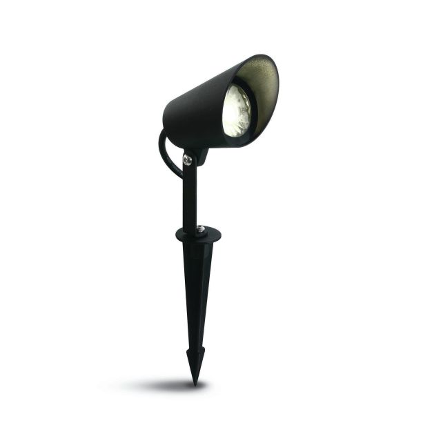 ONE Light LED Garden Spots - grondspot op piek - 10,4 x 5,7 x 16 cm - 8W dimbare LED incl. - IP65 - zwart