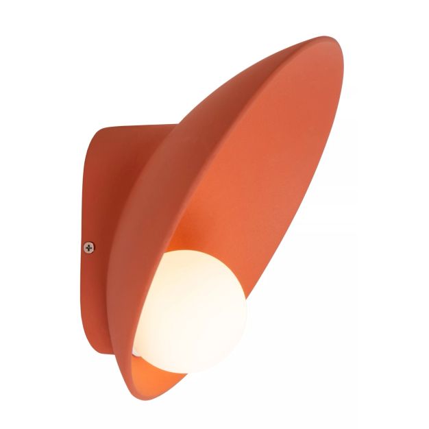 Lucide Raynell - wandverlichting - 23,5 x 15,5 x 23,5 cm - 6W dimbare LED incl. - terracotta