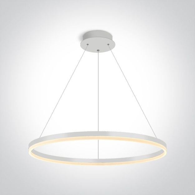 ONE Light Rings - hanglamp - Ø 80 x 150 cm - 60W LED incl. - wit