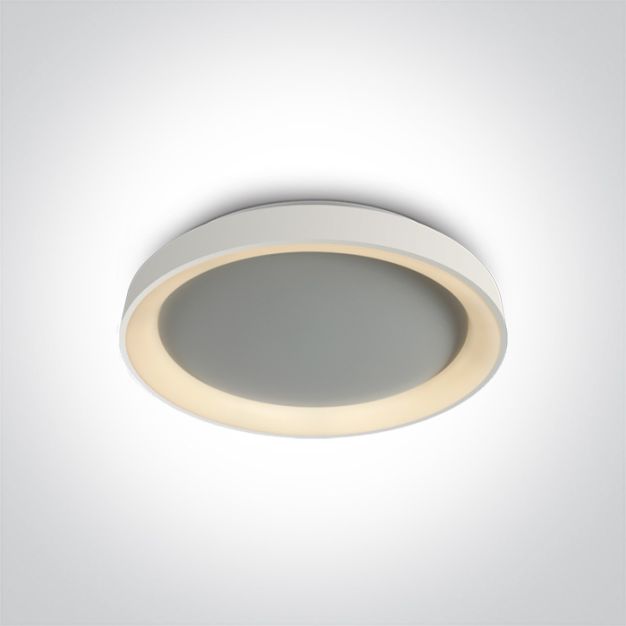 ONE Light LED Decorative Plafo - plafondverlichting - Ø 37,5 x 5,7 cm - 30W TRIAC dimbare LED incl. - wit