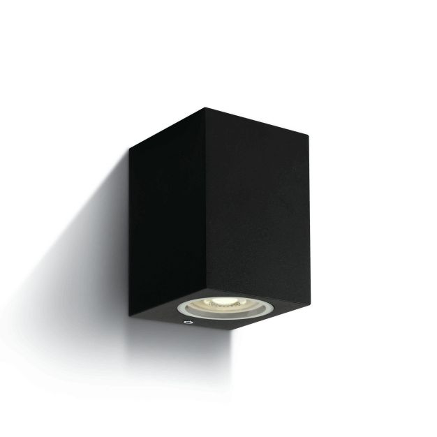 ONE Light GU10 Outdoor Cube Lights - buiten wandverlichting - 7 x 7,7 x 10 cm - IP65 - zwart