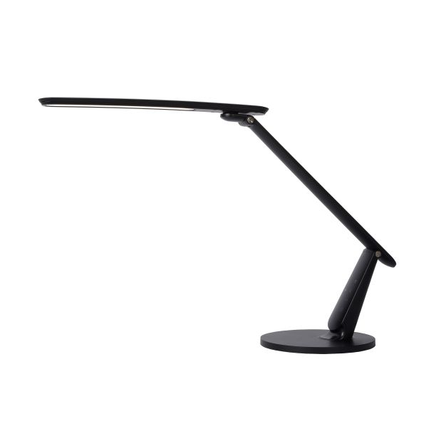 Lucide Practico - bureaulamp met USB-poort - 47,5 cm - 10W dimbare LED incl. - zwart