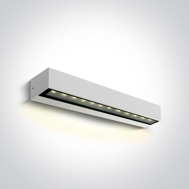 ONE Light Linear Outdoor Series Simple Sided - wandlamp - 38 x 7,6 x 6,6 cm - 9W LED incl. - IP65 - wit