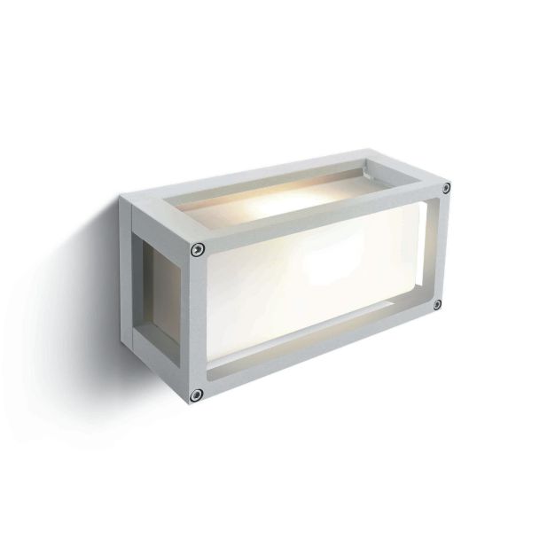 ONE Light Outdoor E27 Square - buiten wandverlichting - 25 x 9,5 x 12,5 cm - IP54 - wit