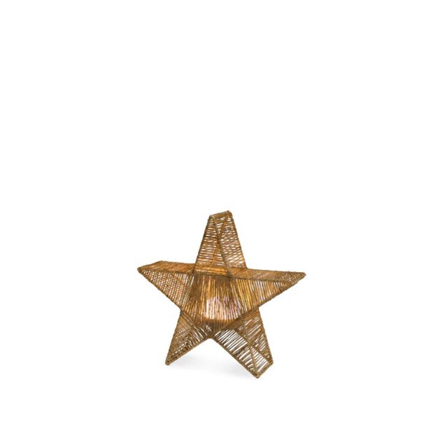 New Garden Sisine Star 40 - oplaadbare tafellamp op afstandsbediening - 40 x 40 x 12,5 cm - 9W dimbare LED incl. - IP54 - naturel