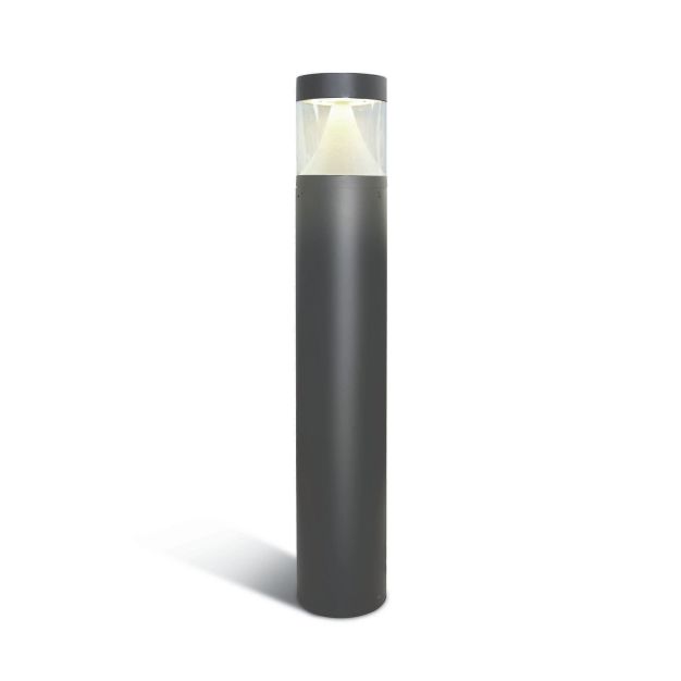 ONE Light LED Bollards Range - tuinpaal - Ø 12 x 80 cm - 12W LED incl. - IP65 - antraciet - witte lichtkleur