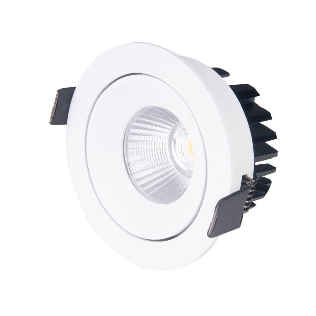 Maxlight Cyklop - inbouwspot - Ø 90 mm, Ø 80 mm inbouwmaat - 12W LED incl. - IP65 - wit