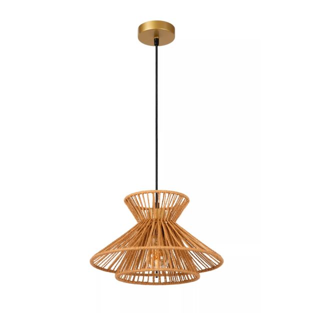 Lucide Tasman - hanglamp - Ø 32 x 150 cm - naturel