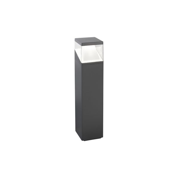 Nova Luce Lock - tuinpaal - 13,5 x 13,5 x 50 cm - 12W LED incl. - IP54 - donkergrijs