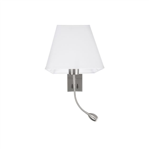 Nova Luce Valencia - wandverlichting met schakelaar - 25 x 21 x 40 cm - 3W LED incl. - wit en chroom