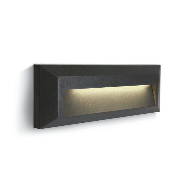 ONE Light Outdoor Dark Lights - buiten wandverlichting - 23 x 2,7 x 8 cm - 2W LED incl. - IP65 - antraciet