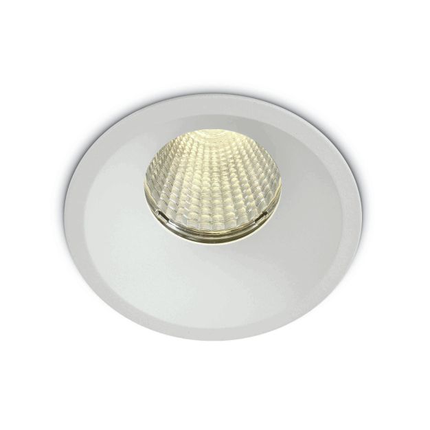 ONE Light COB Dark Light Range - inbouwspot - Ø 82 mm, Ø 75 mm inbouwmaat - 12W LED incl. - IP44 - wit - warm witte lichtkleur