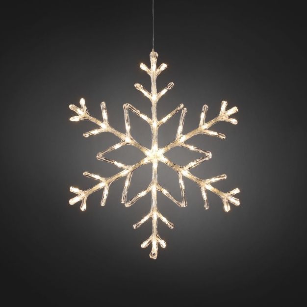 Konstsmide kerstverlichting - sneeuwvlok - 60 x 1,5 x 60 cm - IP44 - transparant