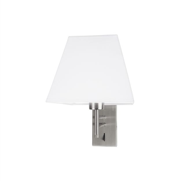 Nova Luce Logan - wandverlichting met schakelaar - 25 x 21 x 32 cm - chroom en wit