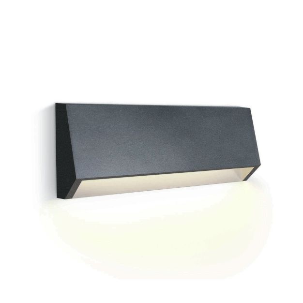 ONE Light Down Illumination - buiten wandverlichting - 22 x 3,7 x 8 cm - 4W LED incl. - IP65 - antraciet