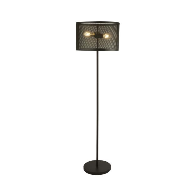 Searchlight Fishnet - staanlamp - 145 cm - mat zwart