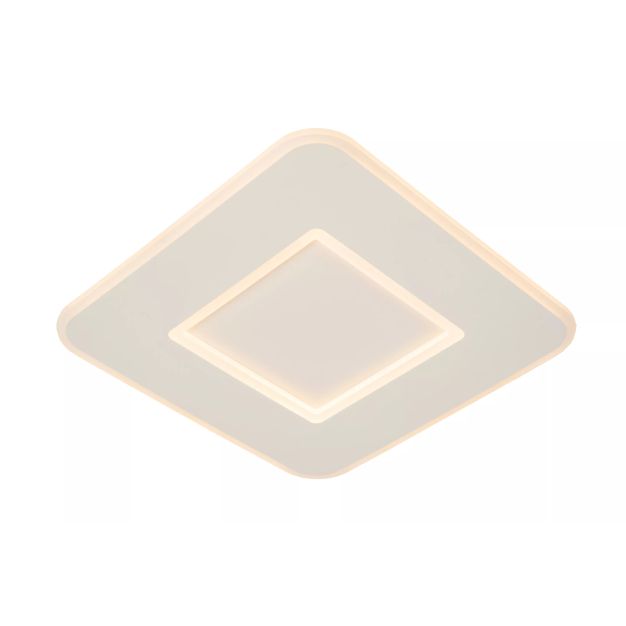 Lucide Axelle - plafondverlichting - 39,4 x 39,4 x 4,6 cm - 24W LED incl. - 3 StepDim - wit