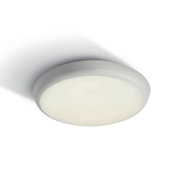 ONE Light Emergency LED Plafo - buiten plafondverlichting - Ø 25 x 5 cm - 12W LED incl. - IP54 - wit - warm witte lichtkleur