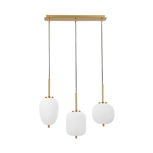 Nova Luce Lato - hanglamp - 53 x 9 x 120 cm - antiek messing