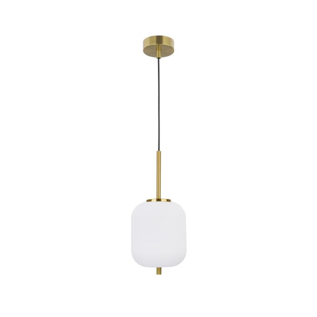 Nova Luce Lato - hanglamp - Ø 16,5 x 120 cm - antiek messing