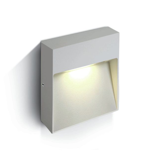 ONE Light Square Indoor/Outdoor Wall Dark Lights - buiten wandverlichting - 21,2 x 21,2 x 3,6 cm - 9W LED incl. - IP54 - wit