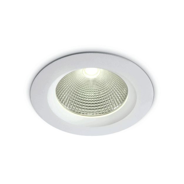 ONE Light COB Downlight Range - inbouwspot - Ø 120 mm, Ø 95 mm inbouwmaat - 10W LED incl. - wit - warm witte lichtkleur