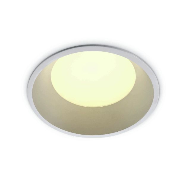 ONE Light Dark Light Bathroom - inbouwspot - Ø 120 mm, Ø 111 mm inbouwmaat - 9W LED incl. - IP54 - wit - witte lichtkleur