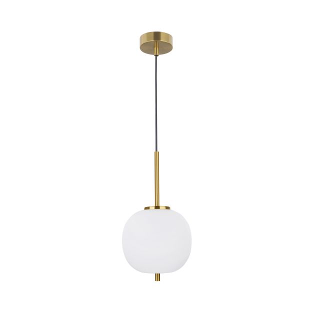 Nova Luce Lato - hanglamp - Ø 18,5 x 120 cm - antiek messing