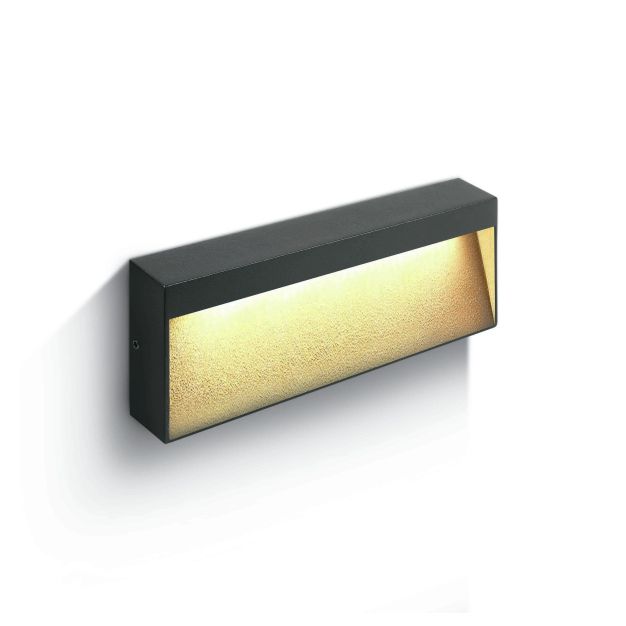 ONE Light Square Indoor/Outdoor Wall Dark Lights - buiten wandverlichting - 20 x 80 x 3,2 cm - 6W LED incl. - IP54 - antraciet