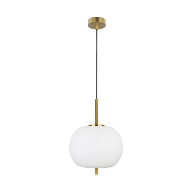 Nova Luce Lato - hanglamp - Ø 30 x 120 cm - antiek messing