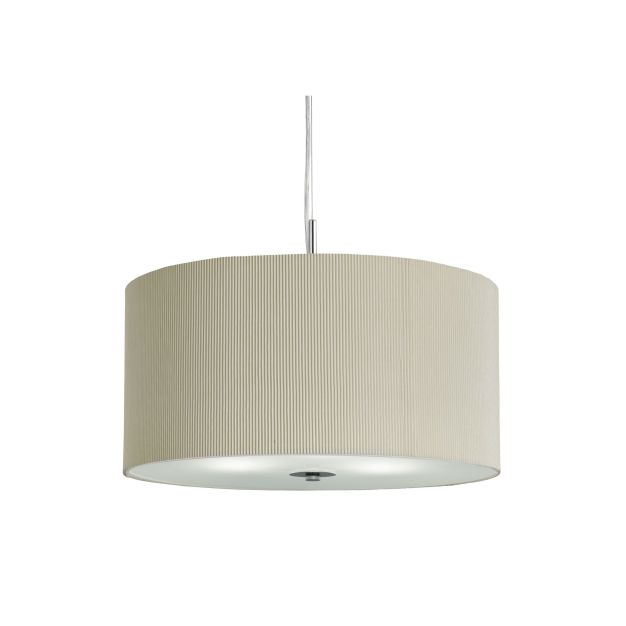 Searchlight Drum Pleat - hanglamp - Ø 40  x 108 cm - crème