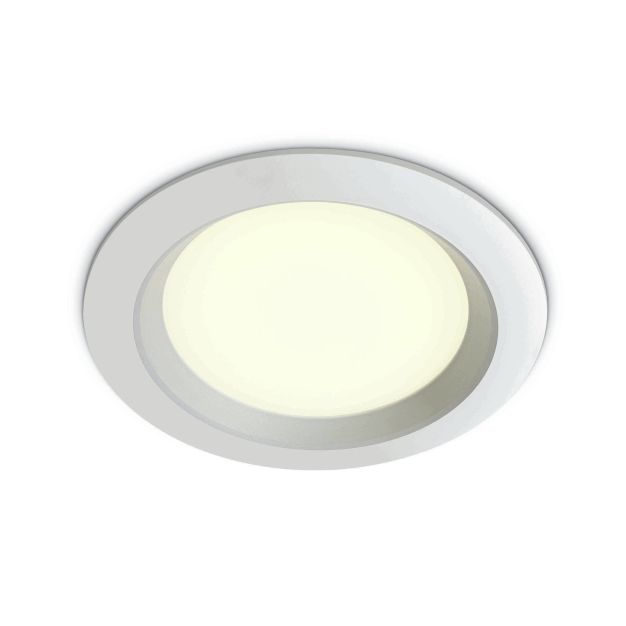 ONE Light Budget Downlight Range - inbouwspot - Ø 116 mm, Ø 85 mm inbouwmaat - 7W LED incl. - wit - warm witte lichtkleur