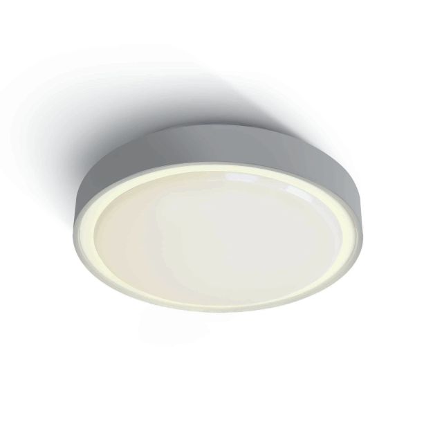 ONE Light Emergency LED Plafo - buiten plafondverlichting - Ø 30 x 7,5 cm - 15W LED incl. - IP65 - grijs