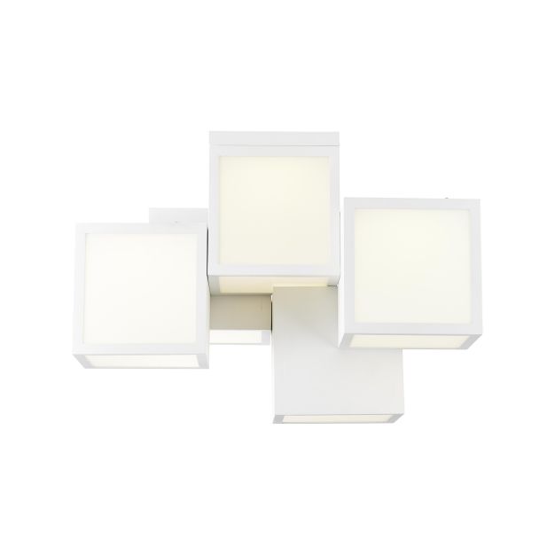 Brilliant Cubix - plafondverlichting - 45,5 x 38 x 32 cm - 40W LED incl. - wit