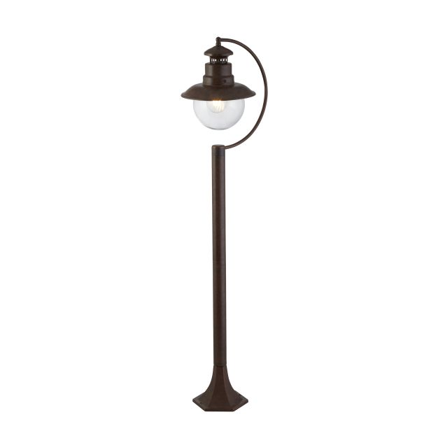 Searchlight Station - tuinpaal - 28 x 21,5 x 110 cm - IP44 - verroest bruin