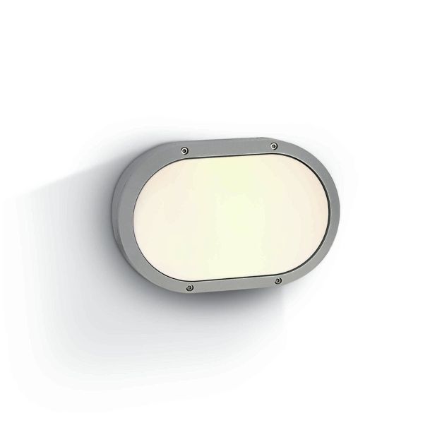 ONE Light Round E27 Outdoor - buiten plafond/wandverlichting - 27,3 x 8 x 18,1 cm - IP54 - grijs