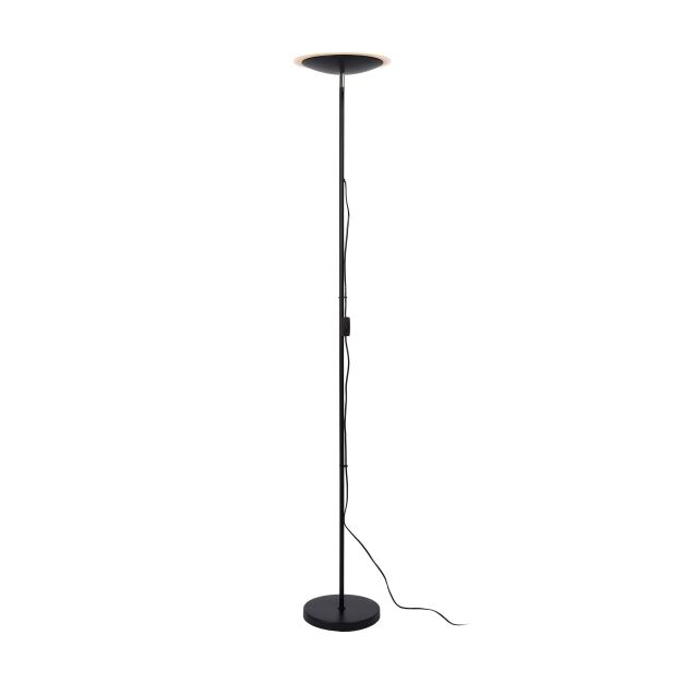 Lucide Prymus - staanlamp - Ø 30 x 180 cm - 20W LED incl. - zwart