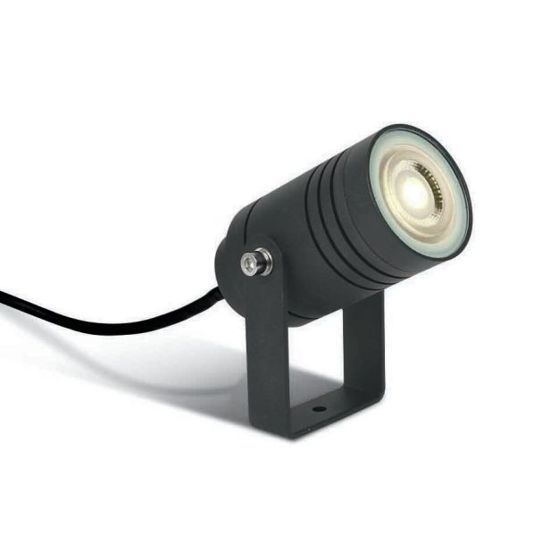 ONE Light GU10 Garden - grondspot op piek - 13,2 x 11,2 cm - IP65 - antraciet