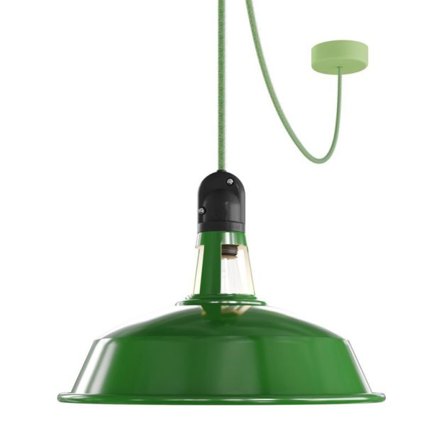 Creative Cables Eiva - hanglamp - Ø 37 x 525,6 cm - IP65 - groen