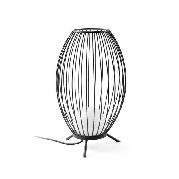 Faro Cage - vloerlamp - Ø 13,4 x 57 cm - 12W LED incl. - IP65 - donkergrijs