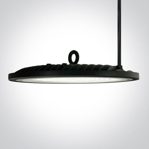 ONE Light Industrial LED UFO - buiten hanglamp - Ø 36 x 7 cm - 200W LED incl. - IP65 - zwart